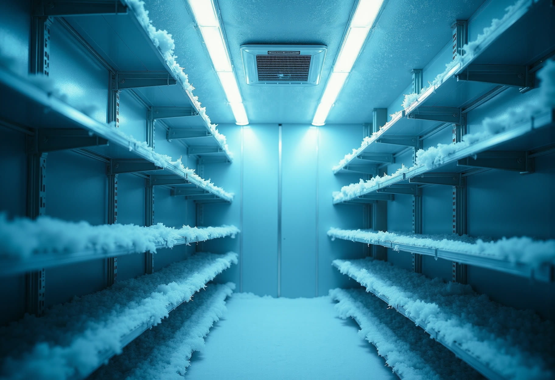 Walk-in freezer interior · −4°F